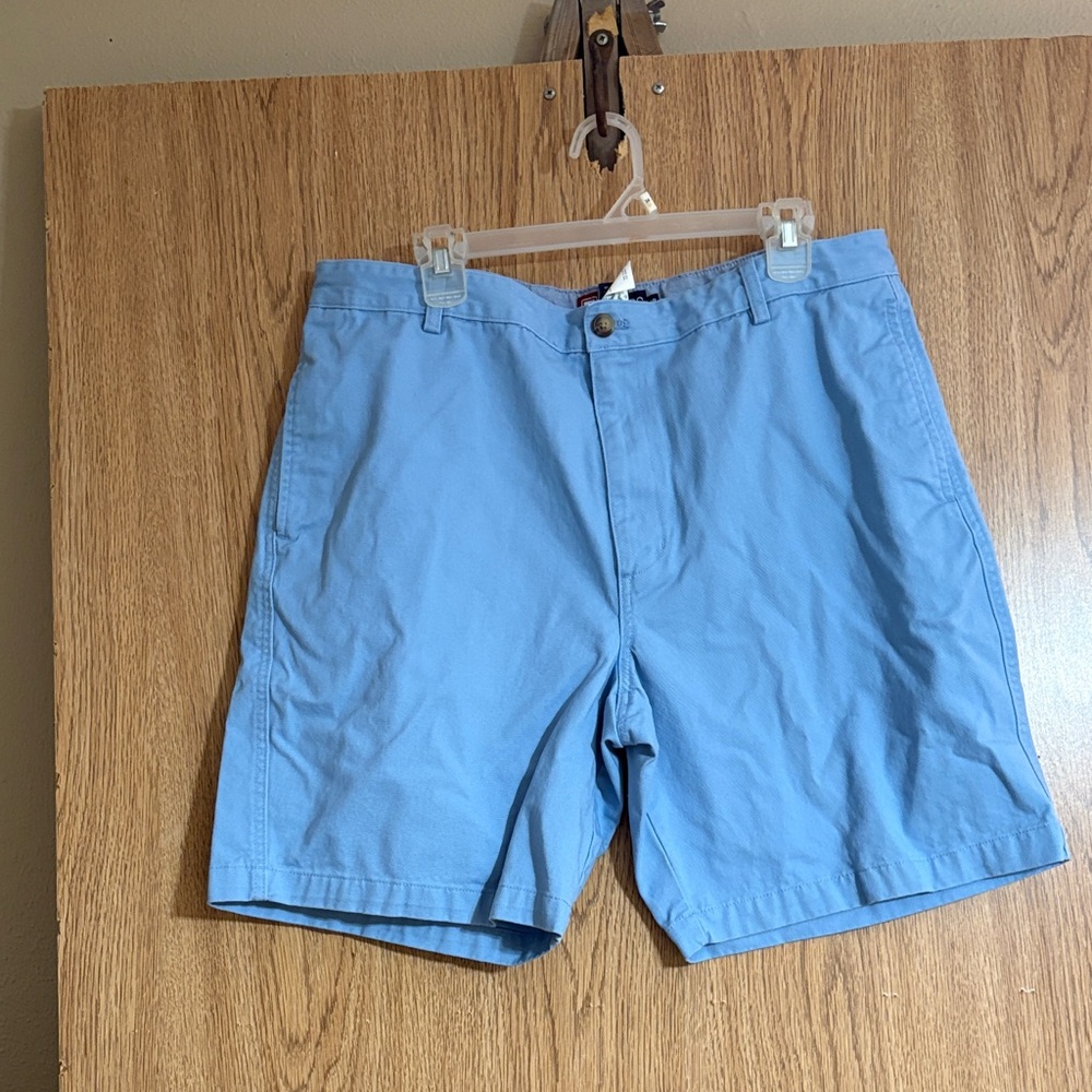 Chaps Light Blue Flat Front Shorts